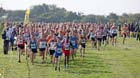 Start of the senior men, Sherman Cup, Hedley Farm, Tanfield,  County Durham.